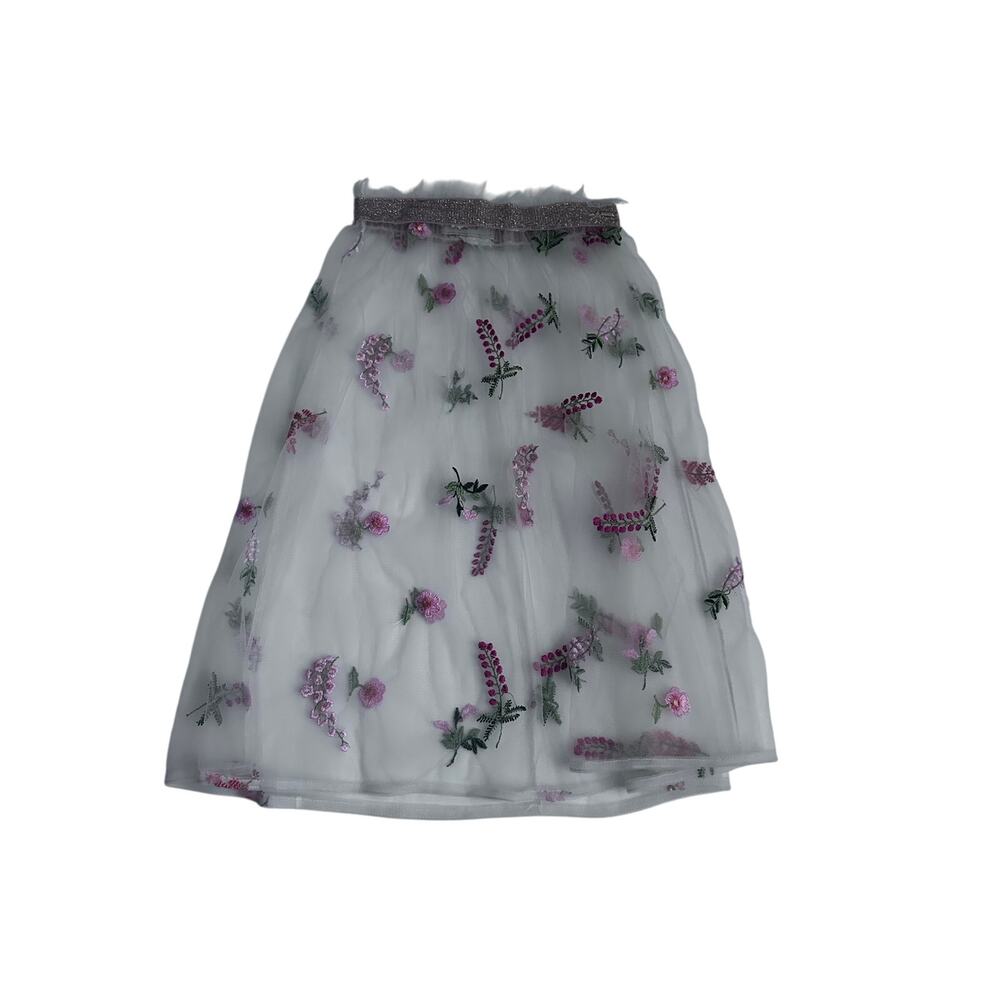 animè Floral Embroidered Tulle Maxi Skirt
- Girls Size 10